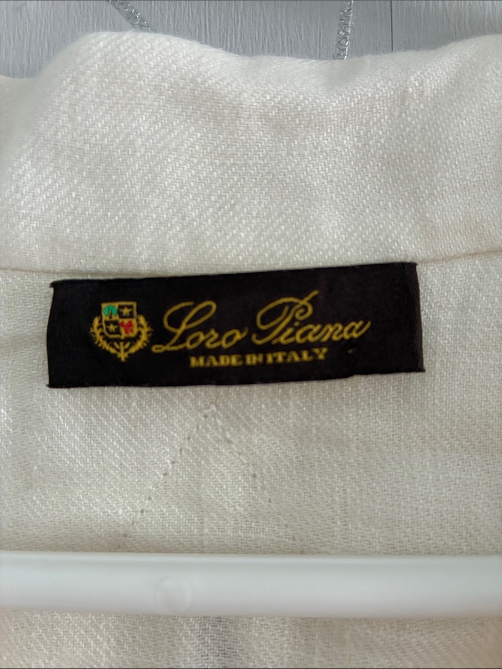 Loro Piana 100% linen shirtdress ivory tunic luxury resort-wear breathable SZ 38 - Picture 6 of 7